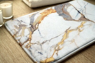 Bath mat White marble