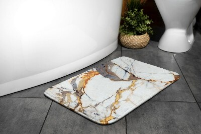 Bath mat White marble