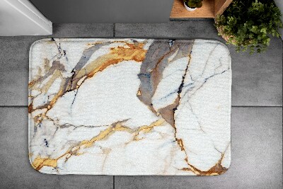 Bath mat White marble