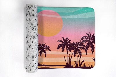 Non slip shower mat Tropical beach