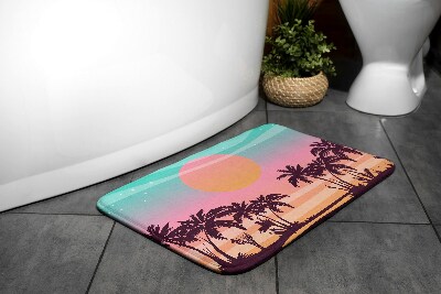 Non slip shower mat Tropical beach