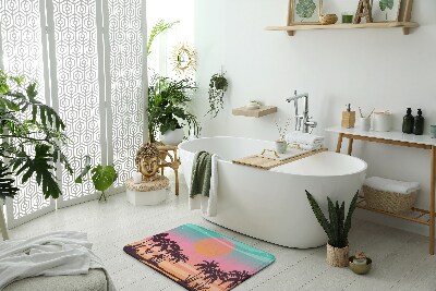 Non slip shower mat Tropical beach