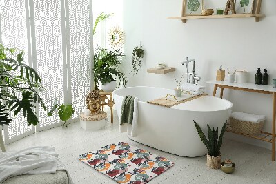 Bathmat Birds Flowers Pattern