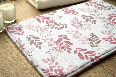 Non slip bath mat Leaves pattern