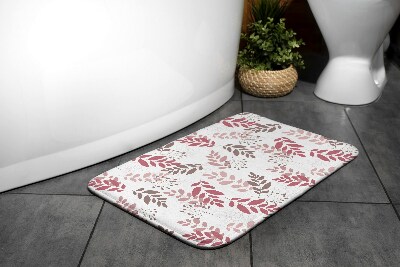 Non slip bath mat Leaves pattern