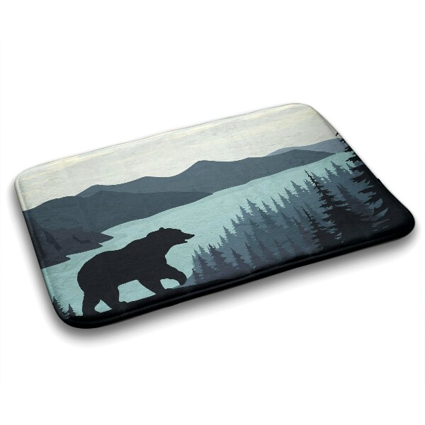 Non slip shower mat Bear Forest