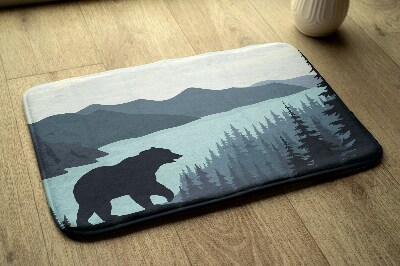 Non slip shower mat Bear Forest