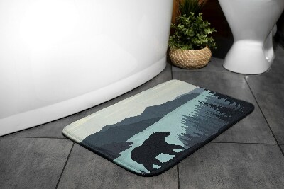 Non slip shower mat Bear Forest