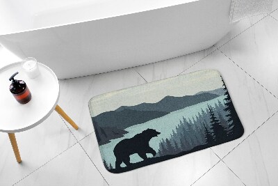 Non slip shower mat Bear Forest