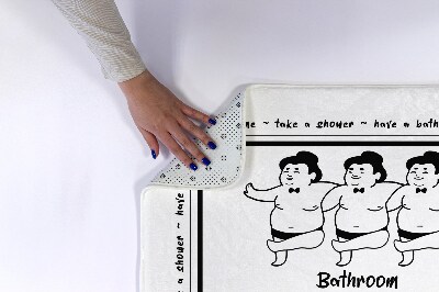 Non slip bath mat Sumo players