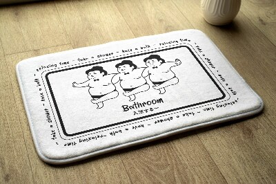 Non slip bath mat Sumo players