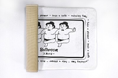 Non slip bath mat Sumo players