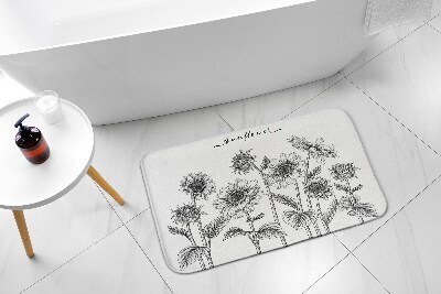 Bathmat Sunflowers Flowers