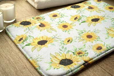 Bath mat Sunflowers Flowers