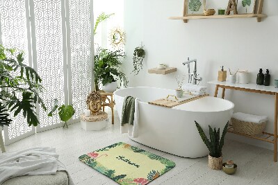 Bathroom mat Tropical animals