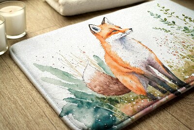 Bath rug Fox on the meadow