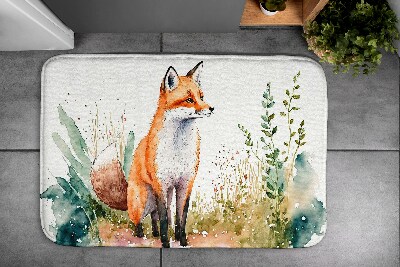 Bath rug Fox on the meadow