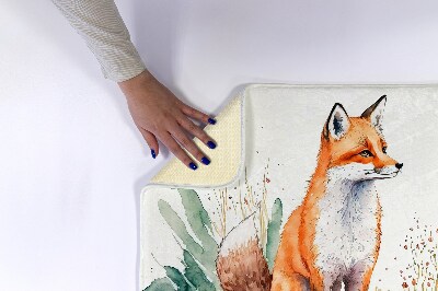 Bath rug Fox on the meadow