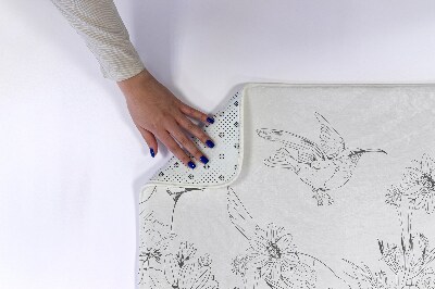 Non slip bath mat Lines Birds