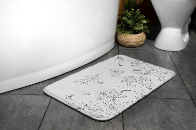 Non slip bath mat Lines Birds