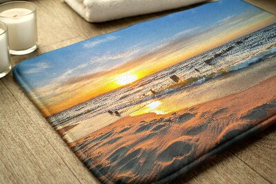 Bathroom carpet Beach Sunset