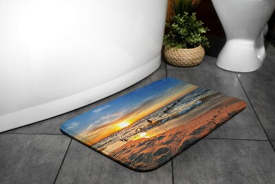 Bathroom carpet Beach Sunset