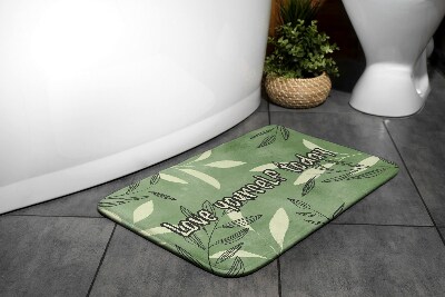 Non slip shower mat Watercolor Leaves