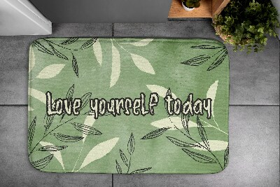 Non slip shower mat Watercolor Leaves