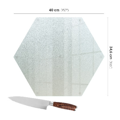 Hexagonal cutting board translucent