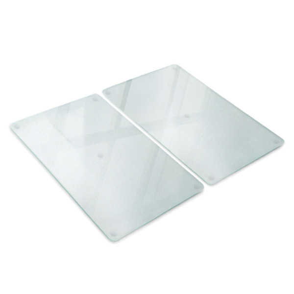 Set of two translucent chopping boards