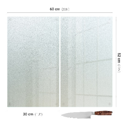 Set of two translucent chopping boards