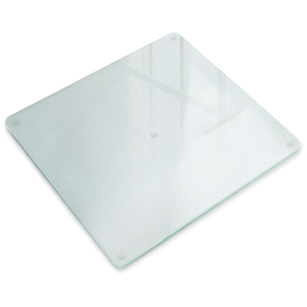 Rectangular glass chopping board translucent