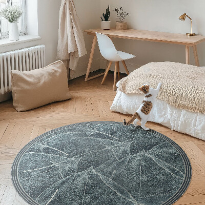 Vinyl floor rug Dark plant leaves