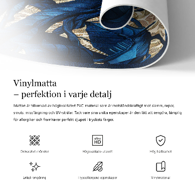 Vinyl floor rug Elegant minimalist decorative pattern