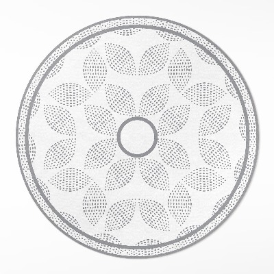 Vinyl rug Composition of dark leaves with dots