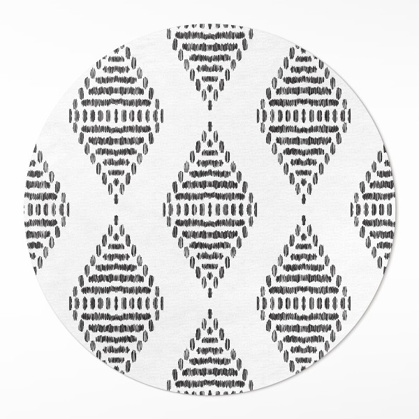 Vinyl floor rug Rhombuses made of lines