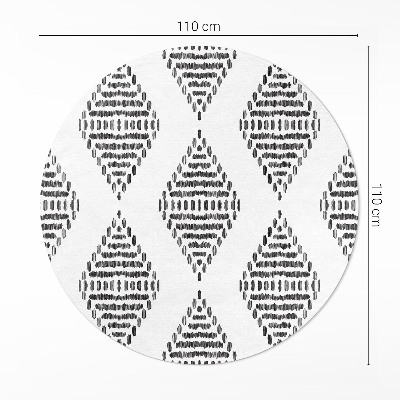 Vinyl floor rug Rhombuses made of lines