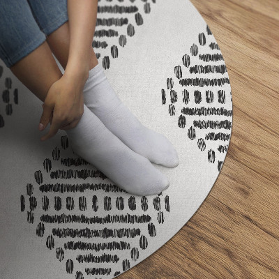Vinyl floor rug Rhombuses made of lines