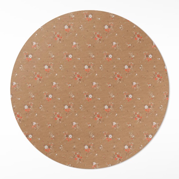 Vinyl floor rug Tiny wildflowers boho vintage style