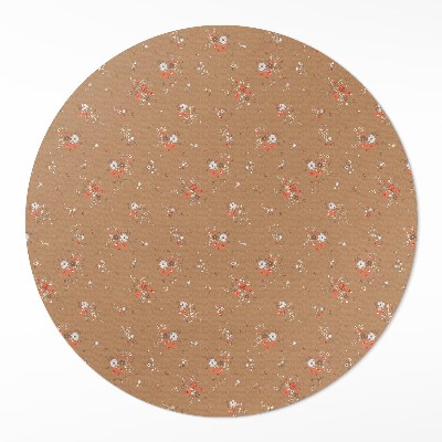 Vinyl floor rug Tiny wildflowers boho vintage style