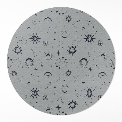 Pvc rug Universe moon sun stars vintage