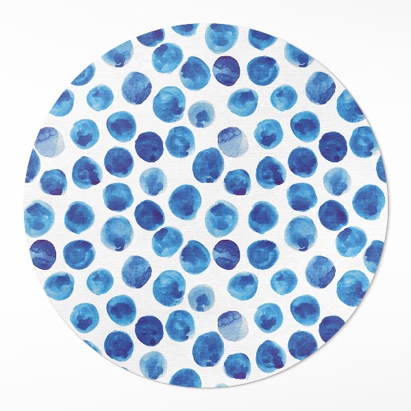 Vinyl rug Watercolor dots painted shapes