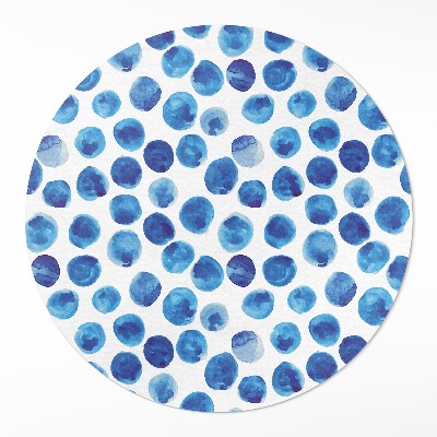 Vinyl rug Watercolor dots painted shapes