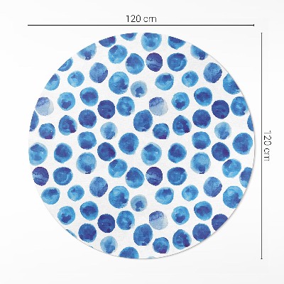 Vinyl rug Watercolor dots painted shapes