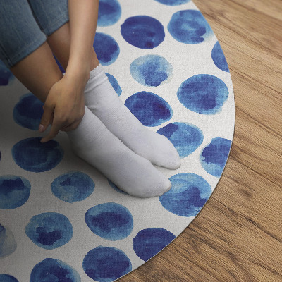 Vinyl rug Watercolor dots painted shapes