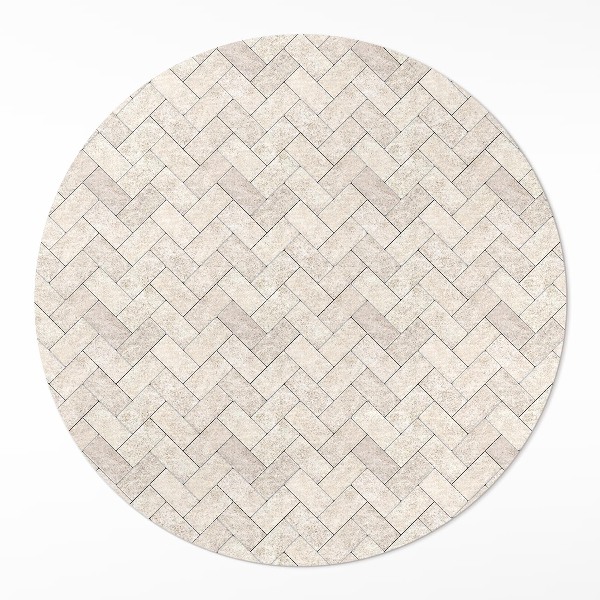 Vinyl floor rug Stone Herringbone Pavers