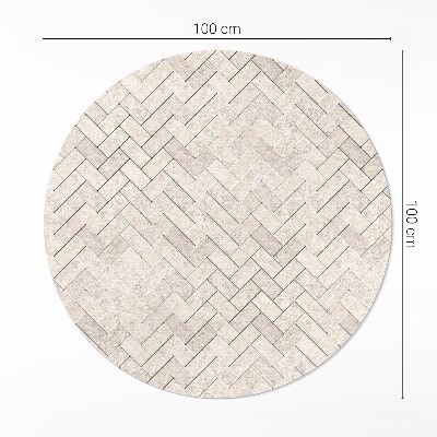 Vinyl floor rug Stone Herringbone Pavers