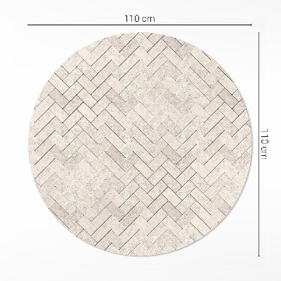 Vinyl floor rug Stone Herringbone Pavers