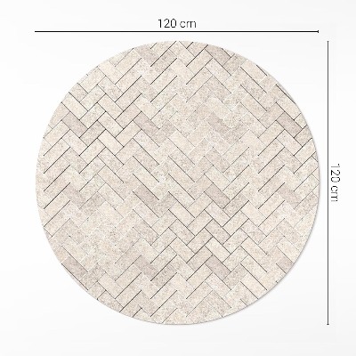 Vinyl floor rug Stone Herringbone Pavers