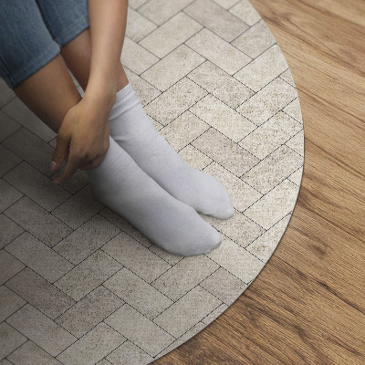 Vinyl floor rug Stone Herringbone Pavers